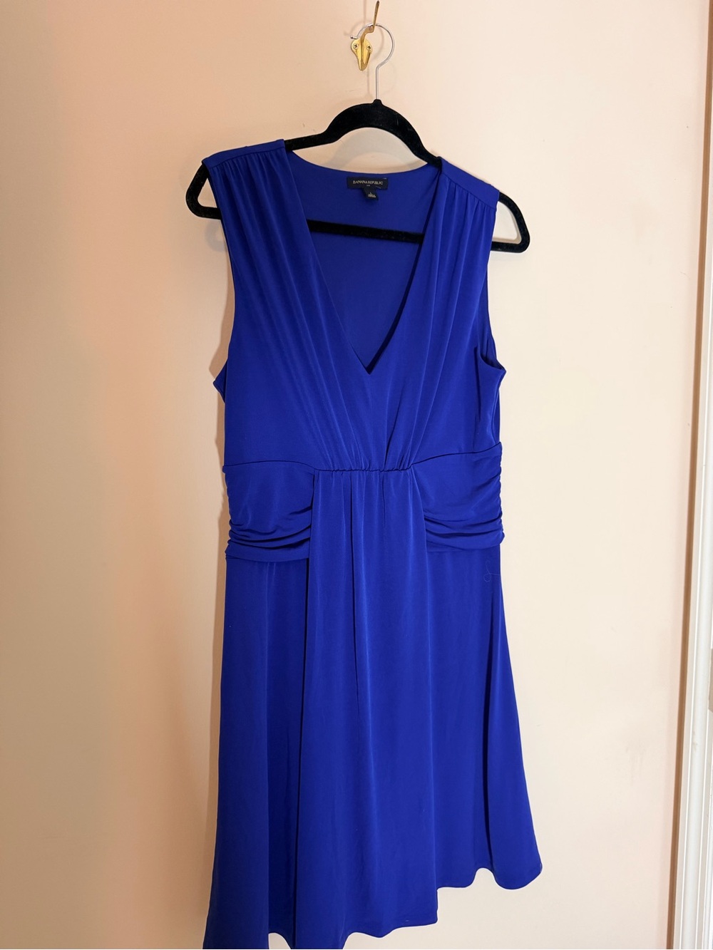 Banana Republic Royal Blue Sleeveless V-Neck Dress